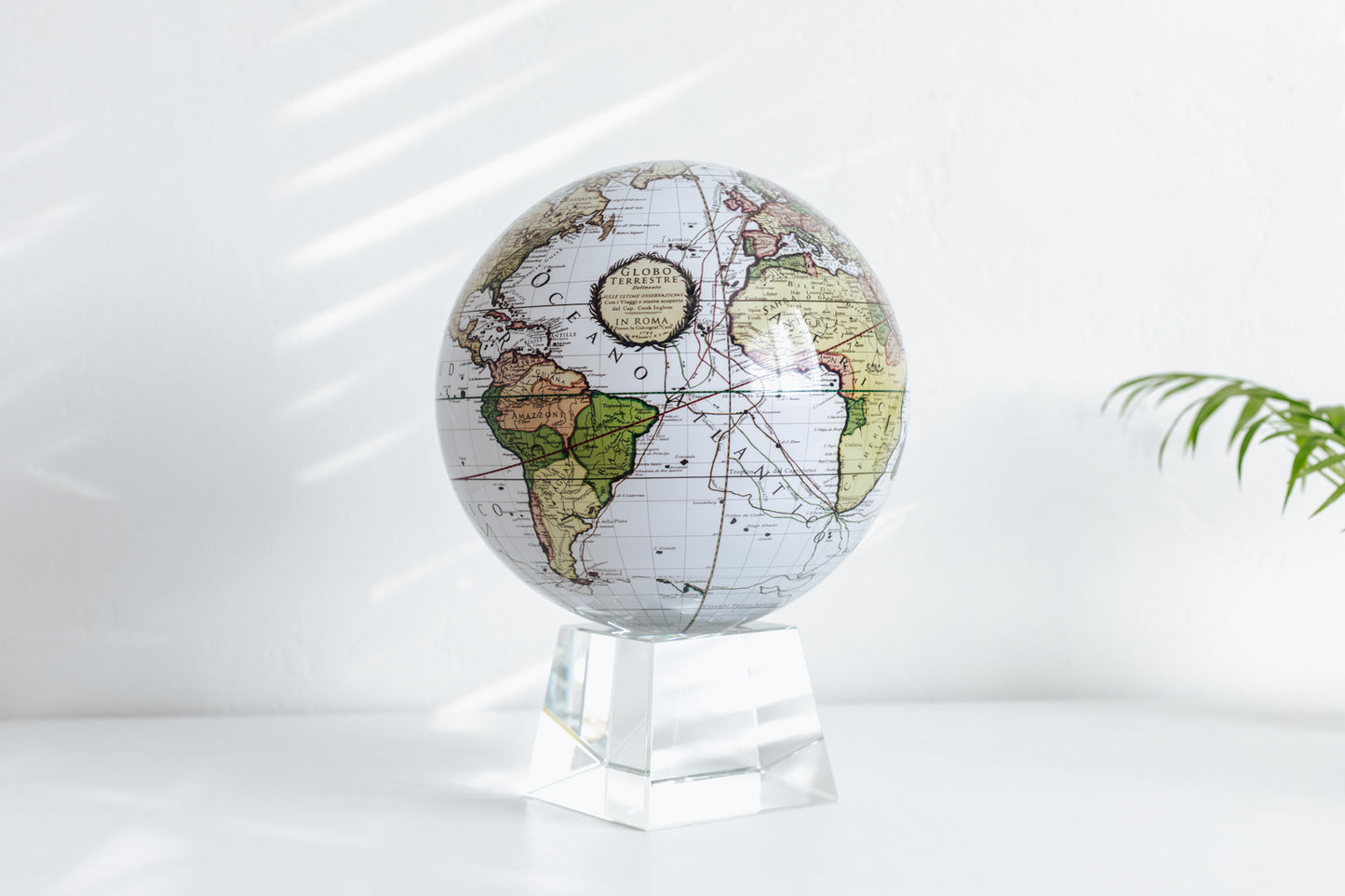 Antique Terrestrial White Globe