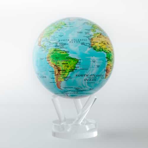 Mova Globe 6 inch Earth Satellite View Globe that rotates freely