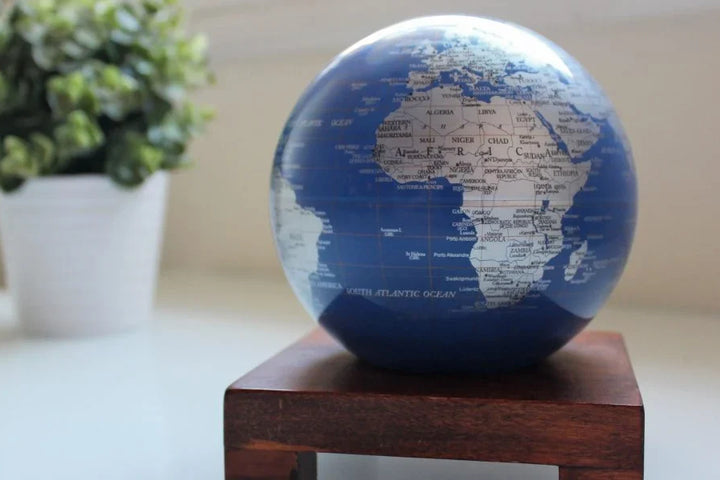 Introducing the Perfect Modern Décor Piece - The Blue and Silver MOVA Globe