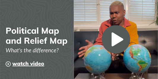 What's the Difference Between a Political   Map Globe and a Relief Map Globe?