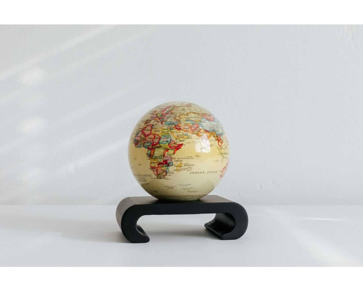 Yellow Political Map World Globe