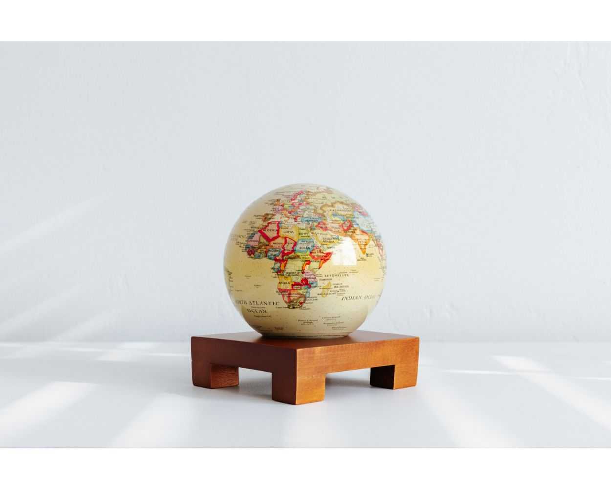 Yellow Political Map World Globe