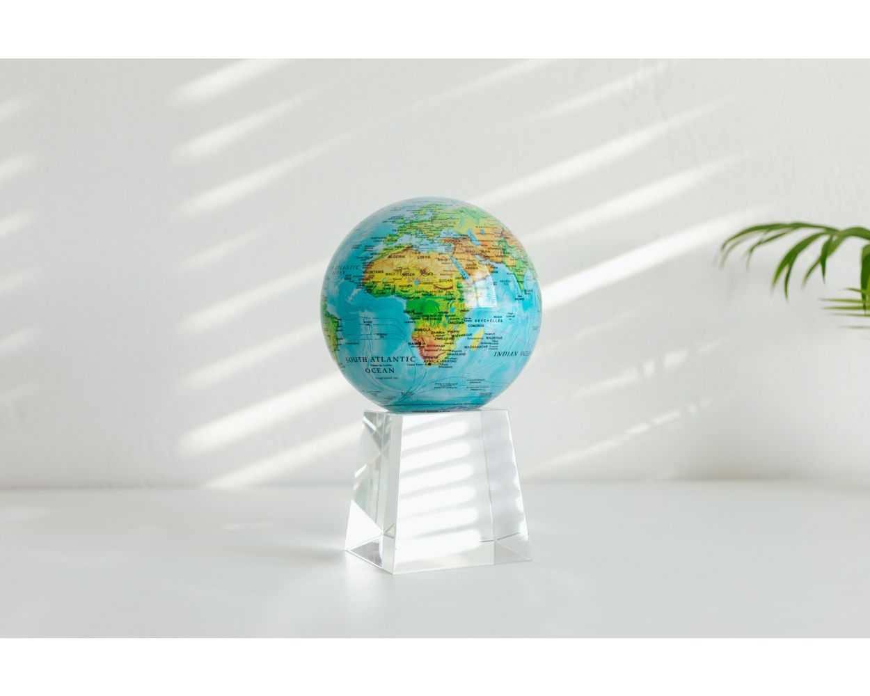 Blue Relief Map World Globe