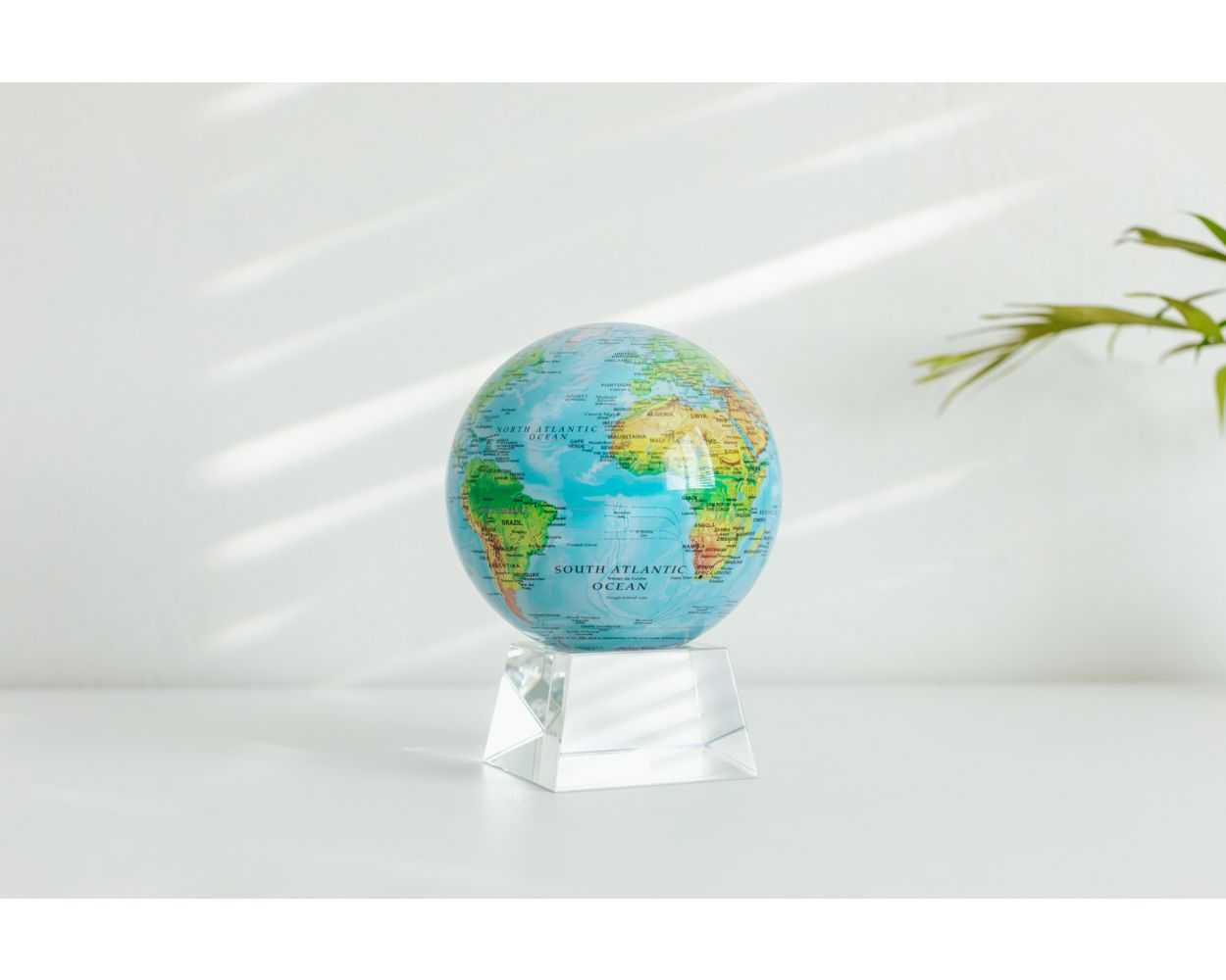Blue Relief Map World Globe
