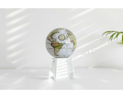 Antique Terrestrial White Globe