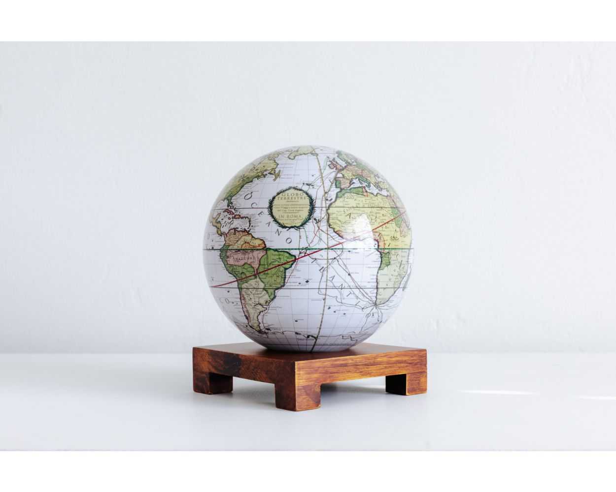 Antique Terrestrial White Globe