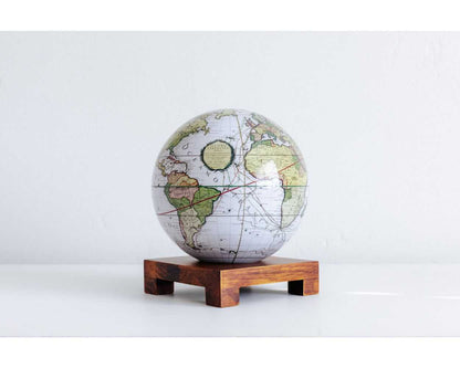 Antique Terrestrial White Globe