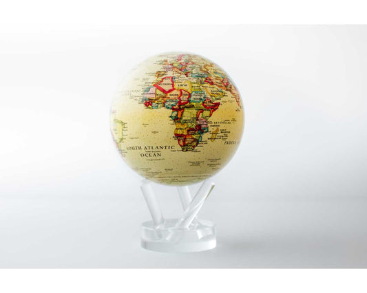 Yellow Political Map World Globe