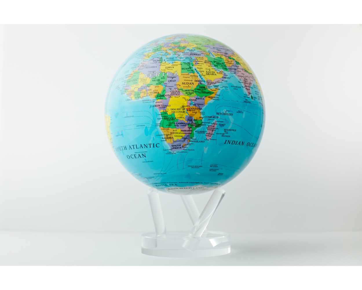 Blue Political Map World Globe