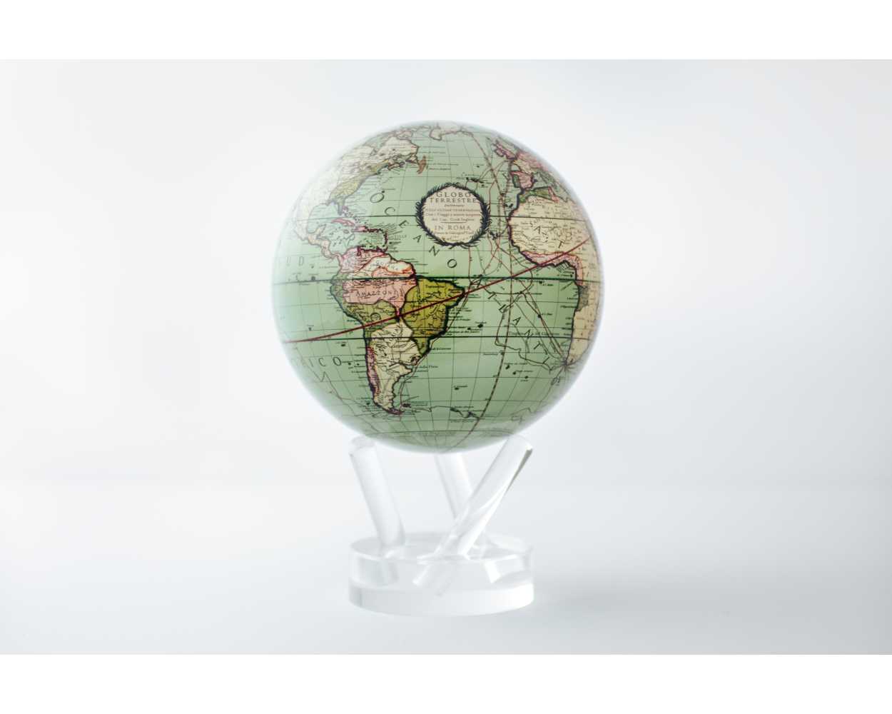 Antique Terrestrial Green Globe