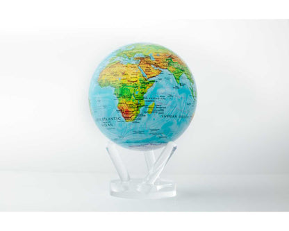 Blue Relief Map World Globe